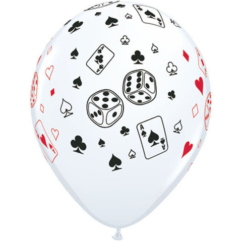 BALLOONS LATEX - CARDS & DICE PACK 25