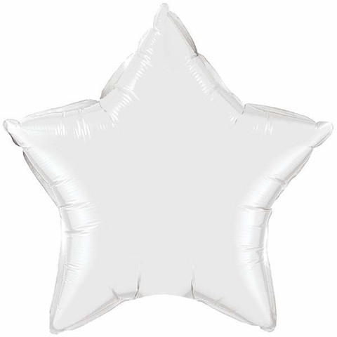 FOIL BALLOON STAR SHAPE - WHITE