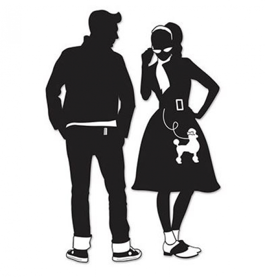 1950'S ROCK N ROLL COUPLE SILHOUETTES - PACK OF 2