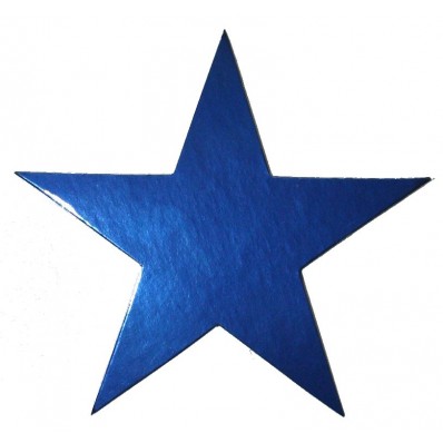 STARS - NAVY BLUE FOIL 20CM - PACK OF 20