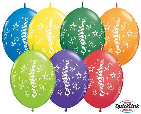 BALLOONS LATEX - QUICK LINK CONGRATULATIONS MULTIS PACK 50
