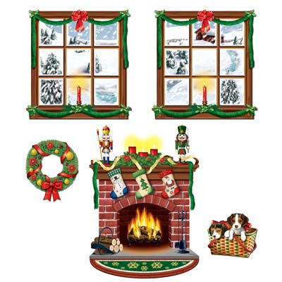 CHRISTMAS INDOOR SCENES CUT OUT PROPS
