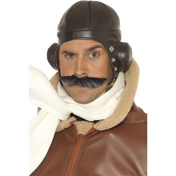 FLYING PILOTS HAT BROWN LEATHER LOOK