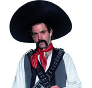 MEXICAN BLACK BANDIT SOMBRERO STYLE HAT