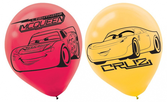 BALLOONS LATEX - CARS PACK OF 6