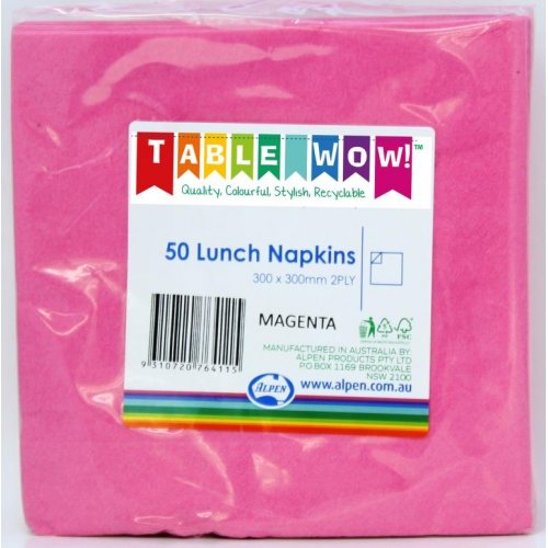 NAPKINS - MAGENTA LUNCH BULK PACK OF 300