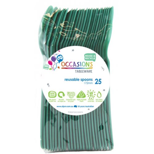 DISPOSABLE CUTLERY - GREEN SPOONS BULK PACK OF 100