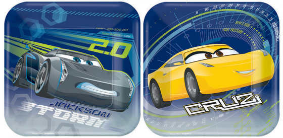 CARS 3 - LUNCH PARTY PLATES PACK OF 8