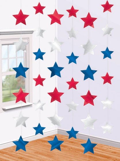 STARS ON STRINGS - FRENCH THEMED RED, WHITE & BLUE