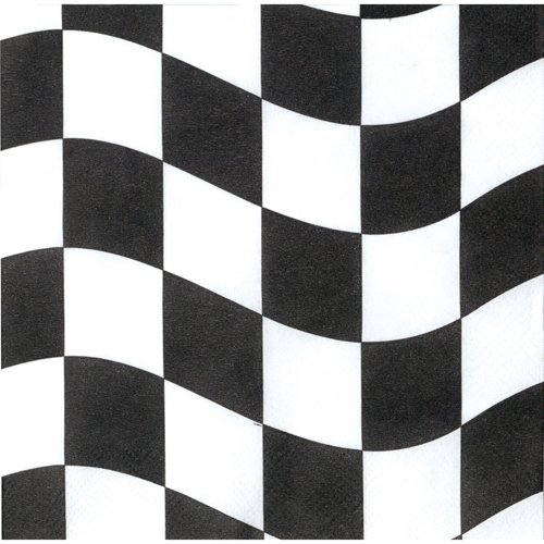 CHECKERED FLAG LUNCH NAPKINS - PACK OF 16