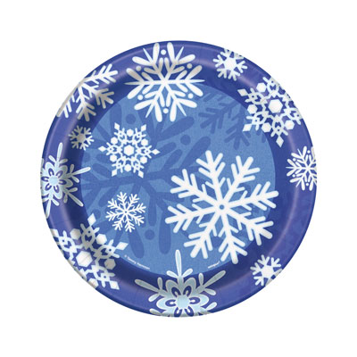 WINTER SNOWFLAKE LUNCH PLATES PACK OF 8