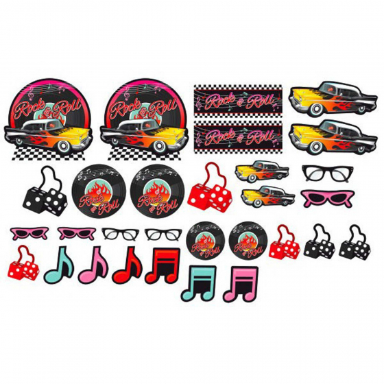 1950\'S ROCK N ROLL PARTY CUTOUTS - BULK PACK OF 30