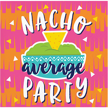 MEXICAN FIESTA FUN COCKTAIL NAPKINS 'NACHO' PACK OF 16