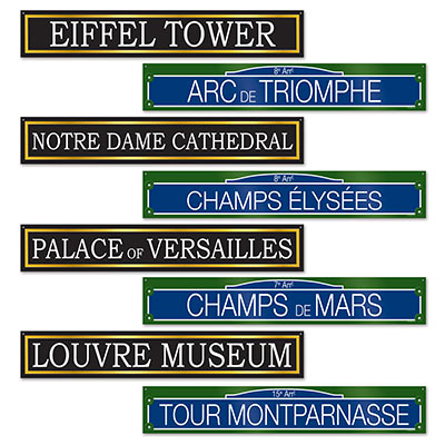 FRENCH STREET SIGNS - PACK OF 4