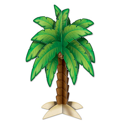 PALM TREE 3D TROPICAL HAWAIIAN CENTREPIECE