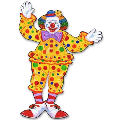 CLOWN JOINTED CUTOUT LARGE 76CM