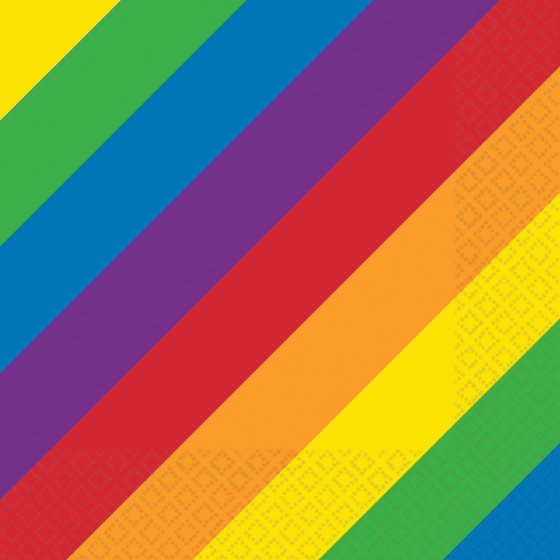 RAINBOW LUNCH NAPKINS - PACK 16
