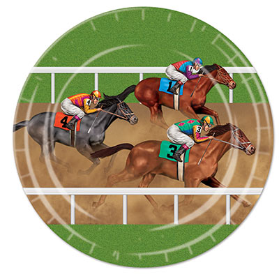 MELBOURNE CUP HORSE RACING PLATES - PACK OF 8