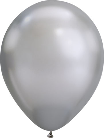BALLOONS LATEX - CHROME SILVER PACK OF 25