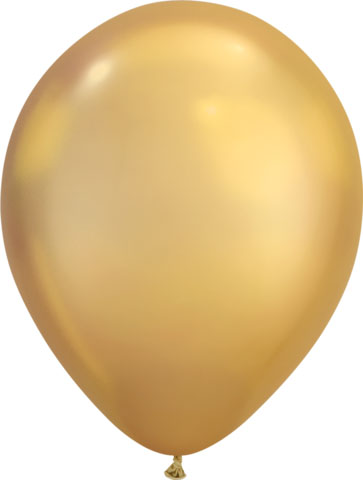 BALLOONS LATEX - CHROME GOLD PACK OF 25