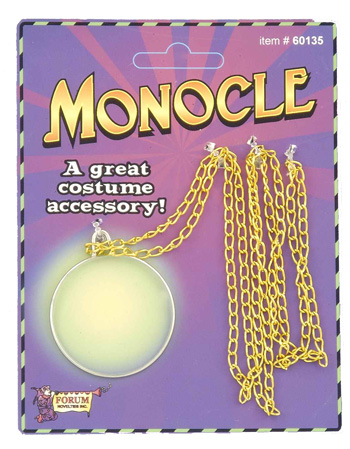 MONOCLE WITH GOLD CHAIN