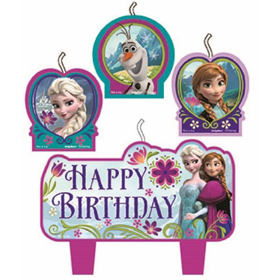 DISNEY FROZEN BIRTHDAY CANDLE - PACK OF 4