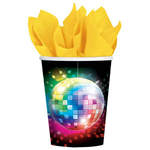 DISCO FEVER PAPER CUPS PACK OF 8