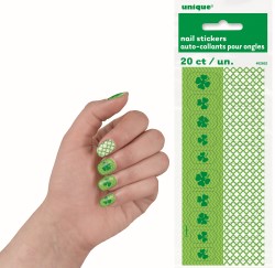 ST PATRICK\'S DAY NAIL STICKERS - PACK OF 20