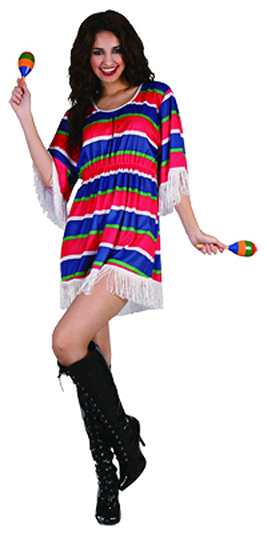 MEXICAN GIRL ADULT COSTUME LARGE OR MEDIUM