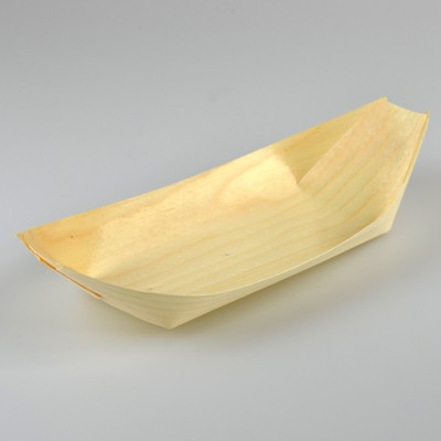 NATURAL ECO PINE BOAT TRAYS LARGE - BOX OF 250