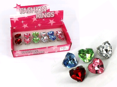 PARTY FAVOURS - HEART SHAPED BLING RINGS