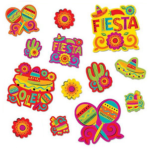 MEXICAN FIESTA CUTOUTS VALUE PACK OF 30