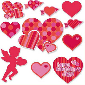 VALENTINES DAY CUT OUTS VALUE PACK OF 36