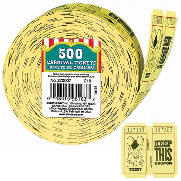CARNIVAL TICKETS - ROLL OF 500