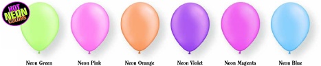 Neon Coloured Balloons