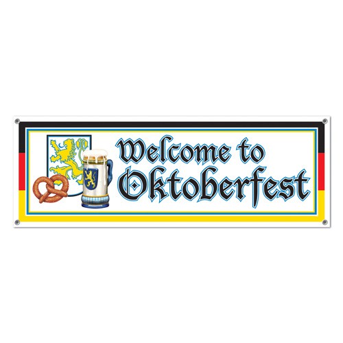 OKTOBERFEST BANNER ALL WEATHER - 'WELCOME TO OKTOBERFEST'