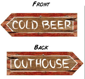 AUSTRALIAN COLD BEER/OUTHOUSE SIGN PACK OF 1