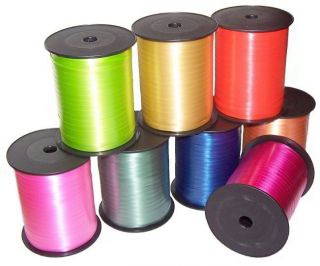 CURLING RIBBON ROLLS - RAYON IN A VARIETY OF COLOURS