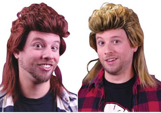 MULLET WIGS IN 3 COLOURS