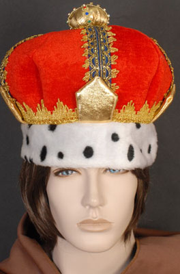 CROWN WITH GOLD BROCADE AND ERMINE TRIM -