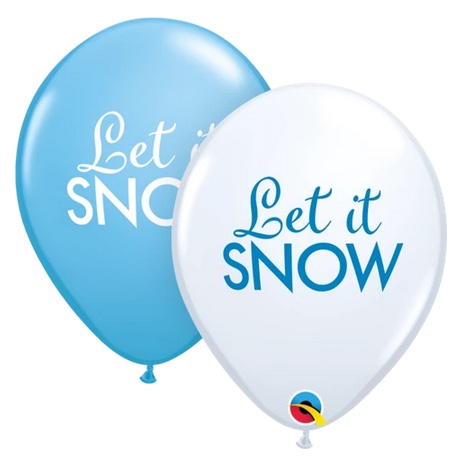 BALLOONS LATEX - \'LET IT SNOW\' PACK 25