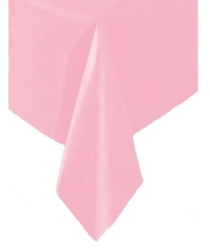 DISPOSABLE TABLECOVER - RECTANGULAR PALE PINK BULK PACK OF 12