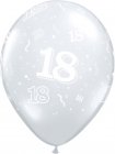 BALLOONS LATEX - 18TH BIRTHDAY DIAMOND CLEAR PACK 6