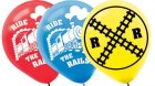 BALLOONS LATEX - TRAINS - PACK 6