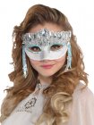 MASK - CRYSTAL SPARKLE WITH SHIMMERING SILVER JEWELS