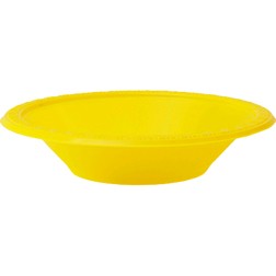 DISPOSABLE DESSERT OR SNACK BOWL YELLOW - BULK PACK OF 100