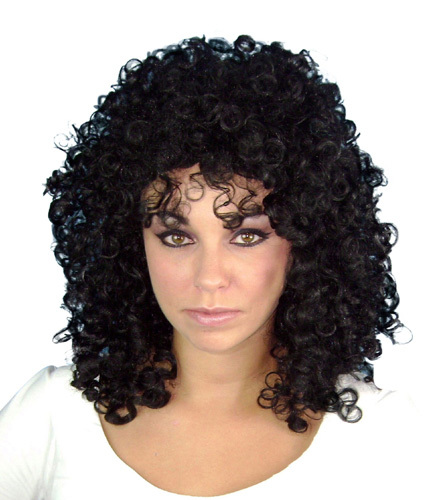 CURLY LONG BLACK CHER WIG
