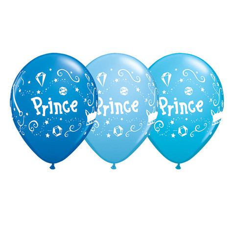 BALLOONS LATEX - PRINCE PACK OF 6