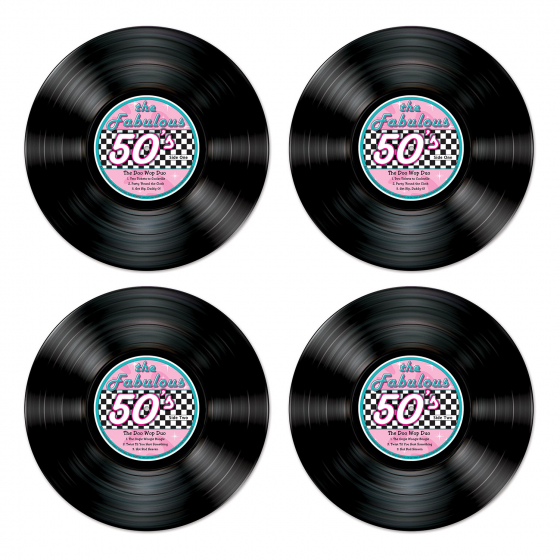 1950'S RECORD CUT OUTS - PACK OF 4
