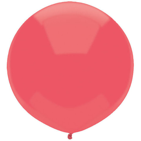 STANDARD WATERMELON RED 17" ROUND CAR YARD BALLOONS PACK OF 50
